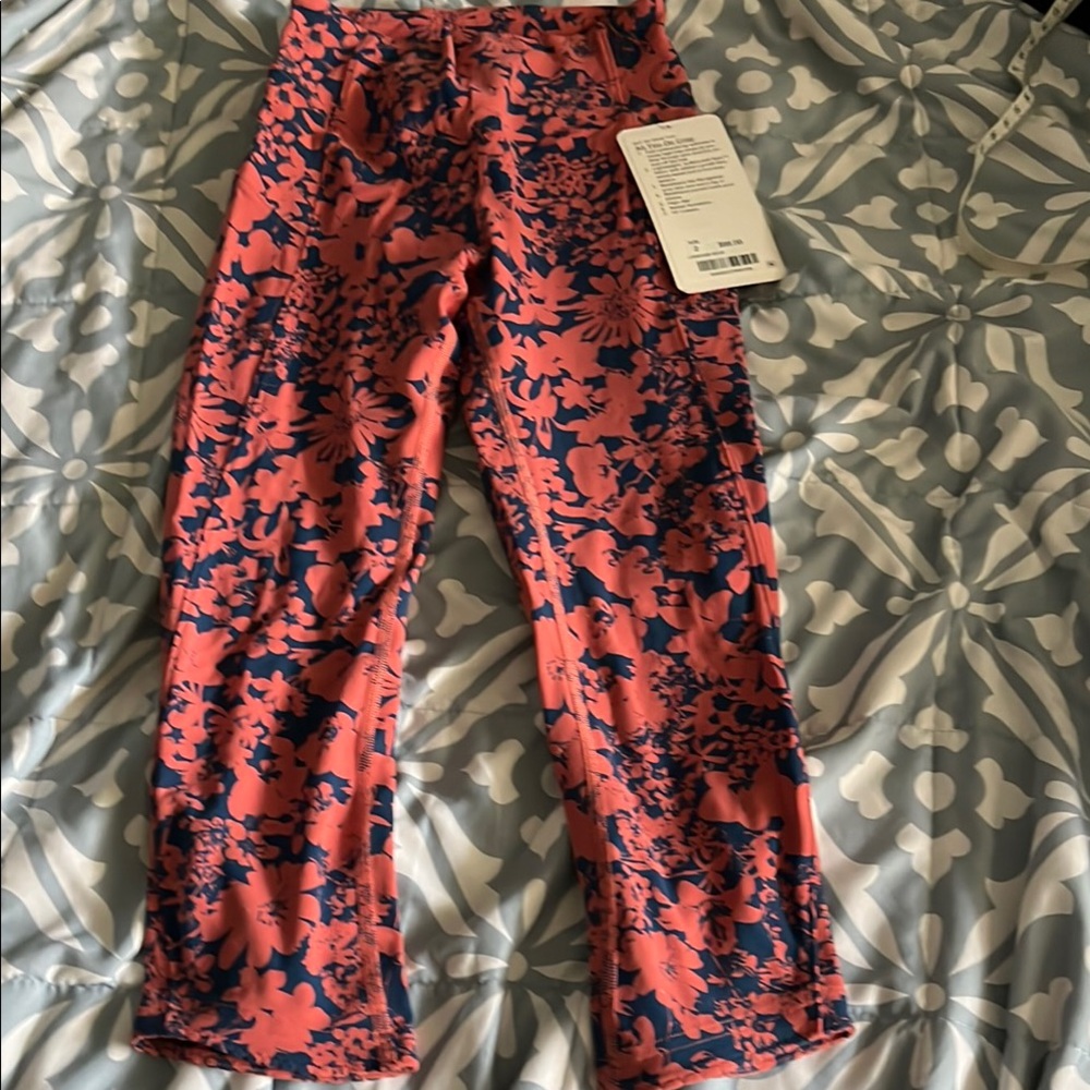 Lululemon Athletica Pink and Blue All You Do Crop